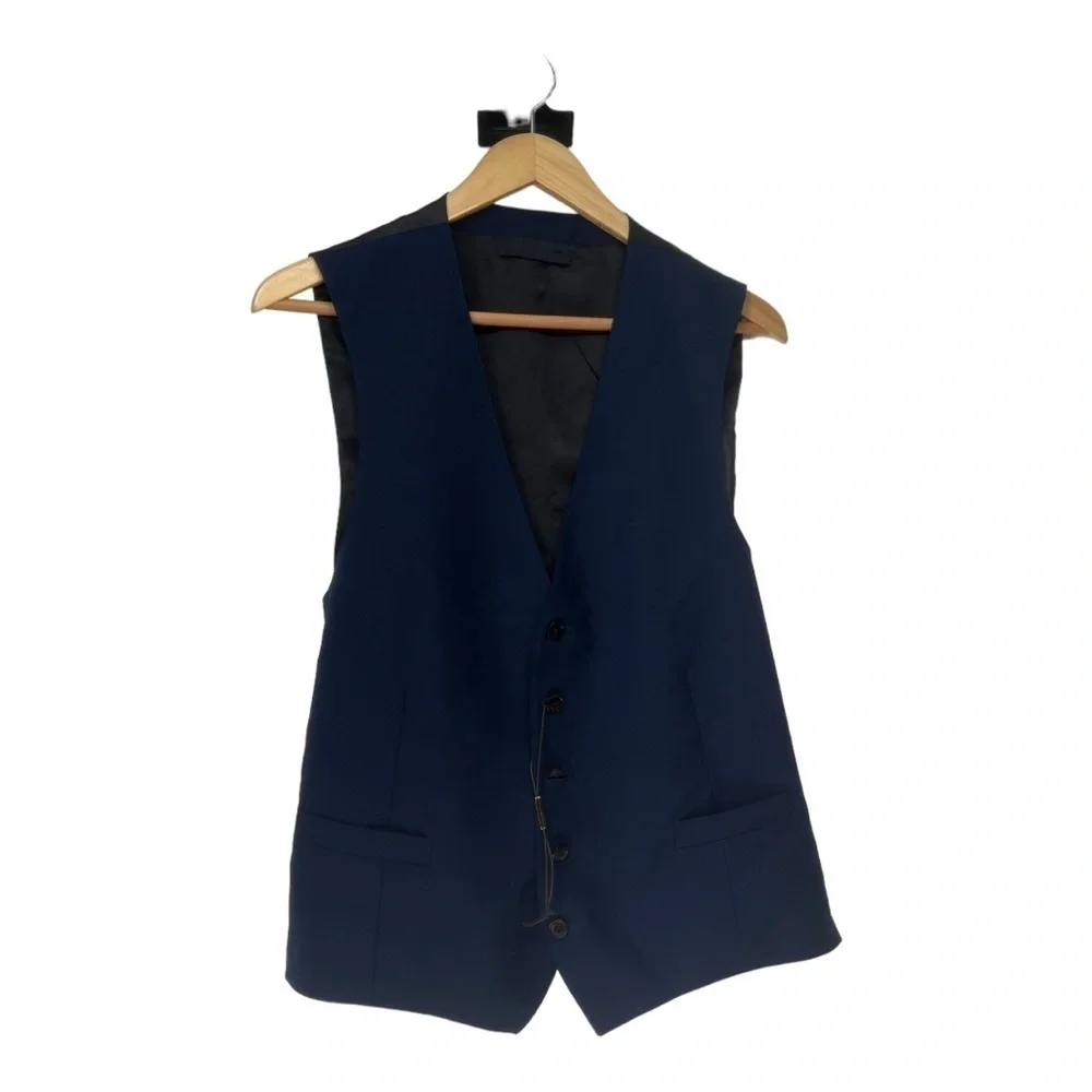 Gucci Navy Blue Wool Mohair Formal Vest Gilet Size‎ 50R New